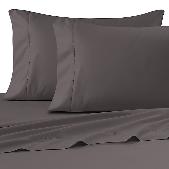 slide 1 of 1, Wamsutta Ultra Soft Sateen 525-Thread-Count Standard Pillowcase Pair - Grey, 1 ct