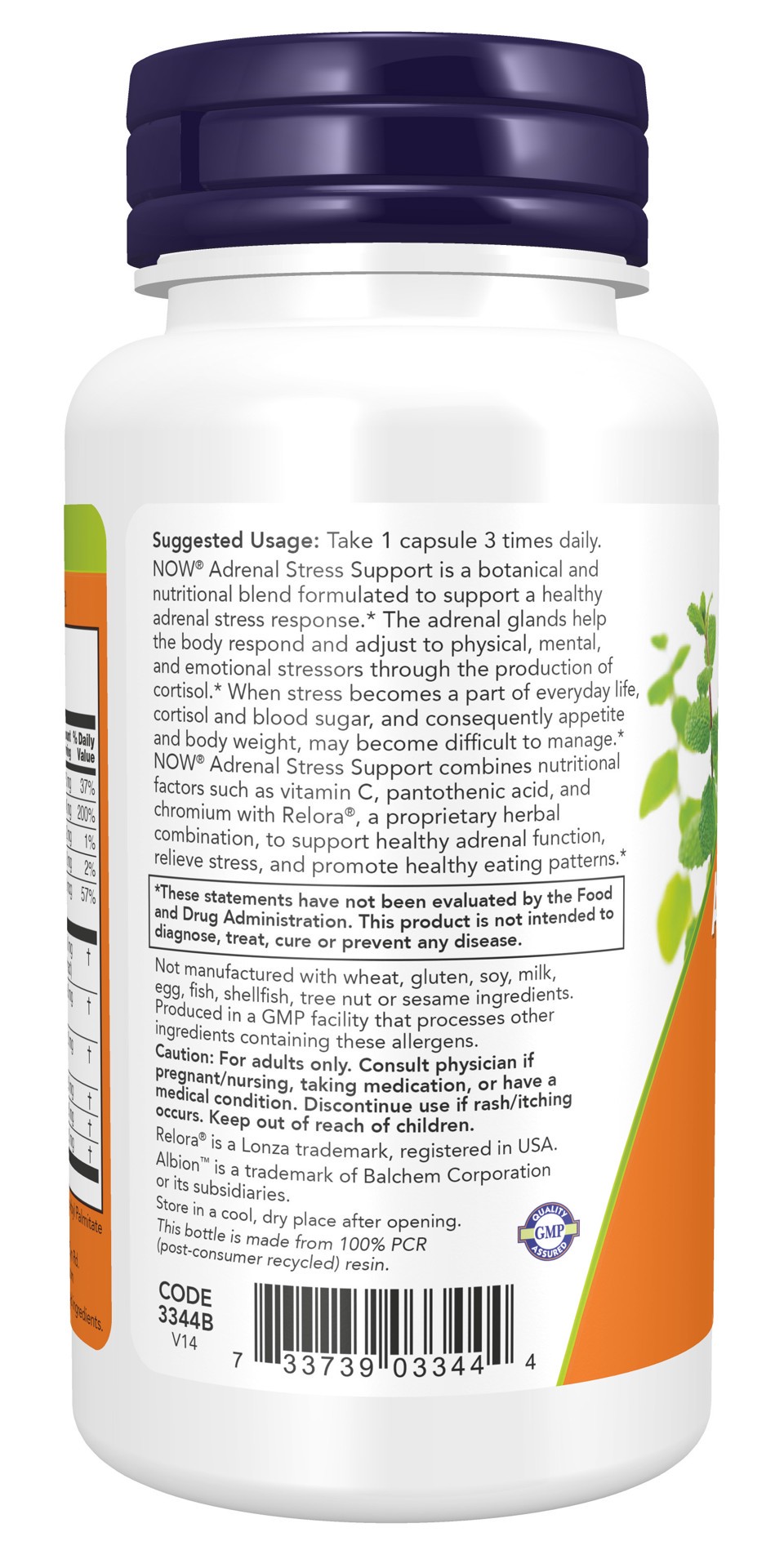 slide 2 of 4, NOW Adrenal Stress Support with Relora™ - 90 Veg Capsules, 90 ct