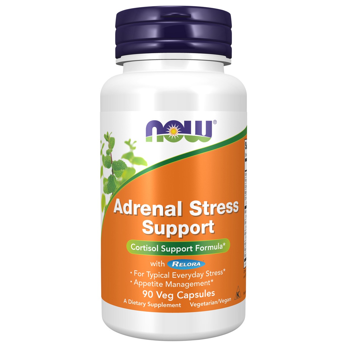 slide 1 of 4, NOW Adrenal Stress Support with Relora™ - 90 Veg Capsules, 90 ct