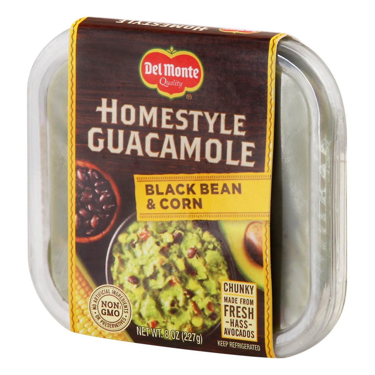 slide 6 of 9, Del Monte Homestyle Black Bean & Corn Guacamole 8 oz Clam Shell, 8 oz