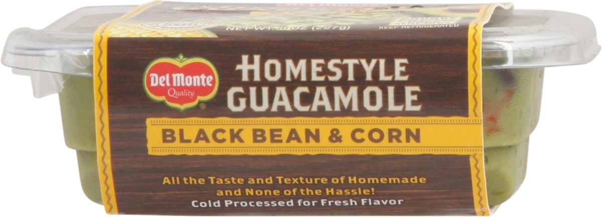 slide 9 of 9, Del Monte Homestyle Black Bean & Corn Guacamole 8 oz Clam Shell, 8 oz