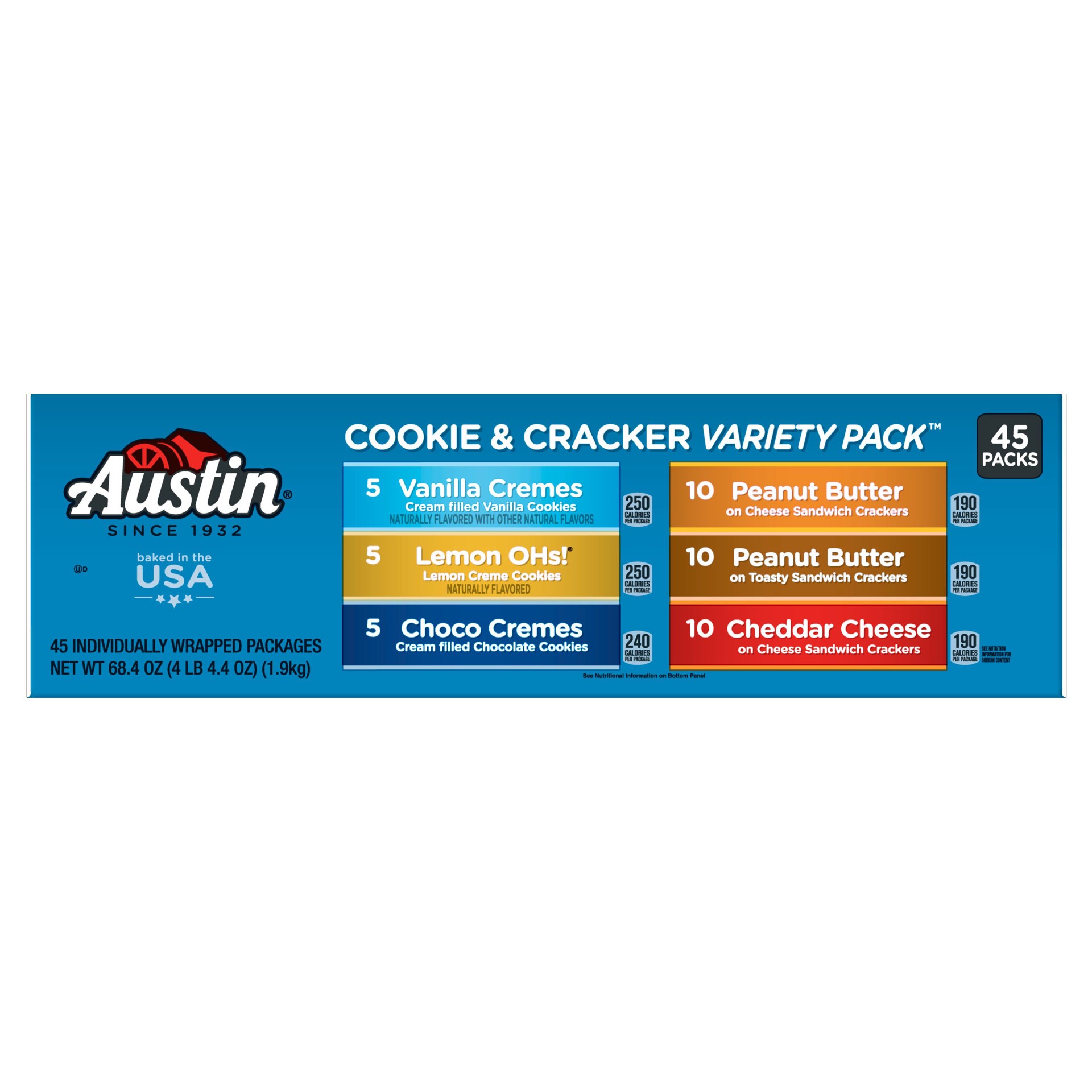 slide 2 of 5, Austin Variety Pack Cookies and Crackers, 68.4 oz