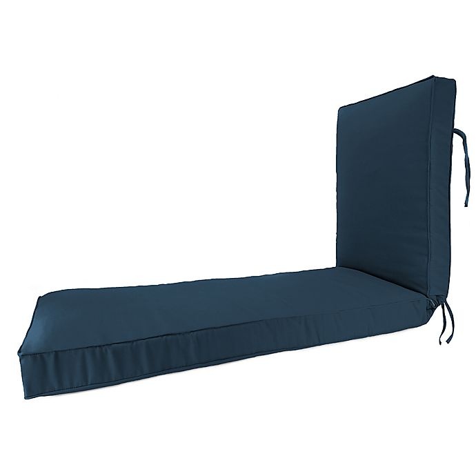 slide 1 of 1, Solid d Edge Chaise Lounge Cushion - Sunbrella Spectrum Indigo, 80 in