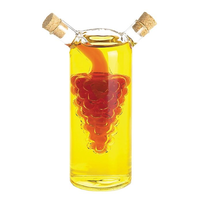 slide 1 of 1, Fox Run Oil and Vinegar Bottle - Grape Motif, 1 ct