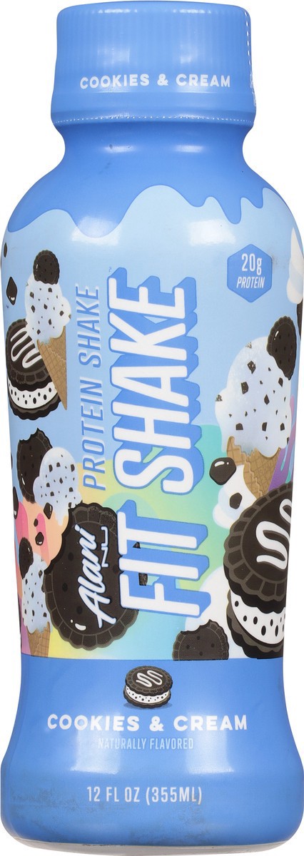 slide 6 of 13, Alani Nu Protein Shake Cookies & Cream 12oz, 12 fl oz