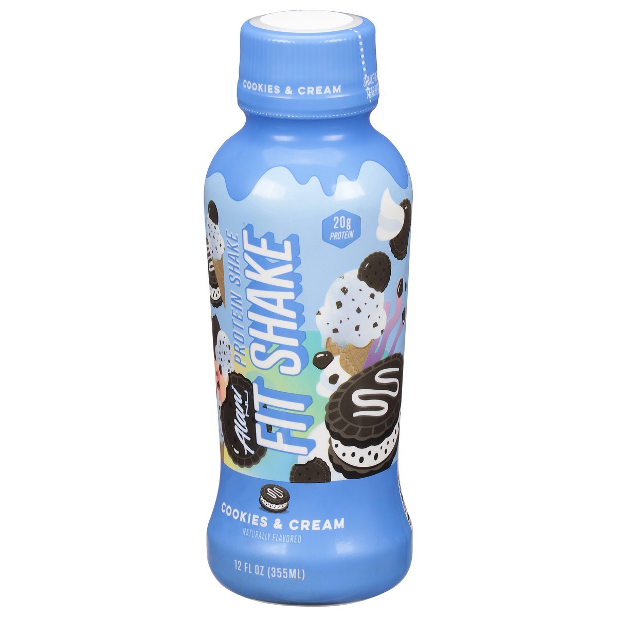 slide 9 of 13, Alani Nu Protein Shake Cookies & Cream 12oz, 12 fl oz