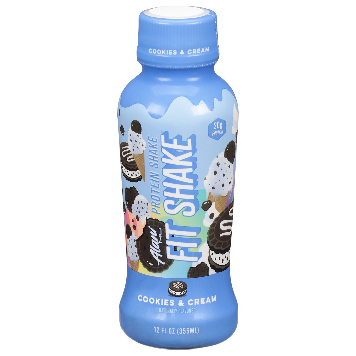 slide 3 of 13, Alani Nu Protein Shake Cookies & Cream 12oz, 12 fl oz