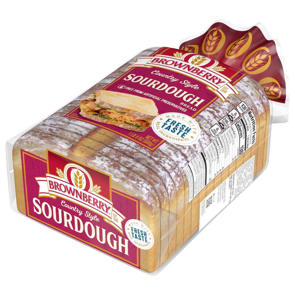 slide 3 of 9, Brownberry Country Style Sourdough Bread, 24 oz, Sourdough Bread, Bag, 24 oz