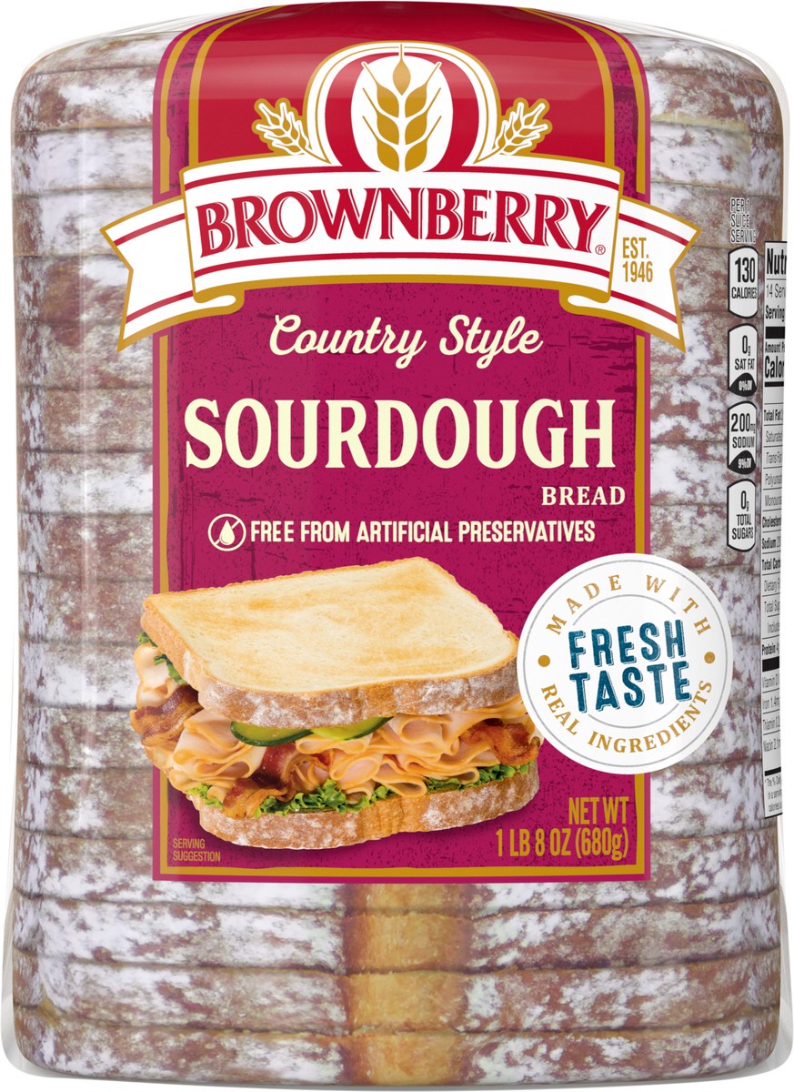 slide 9 of 9, Brownberry Country Style Sourdough Bread, 24 oz, Sourdough Bread, Bag, 24 oz