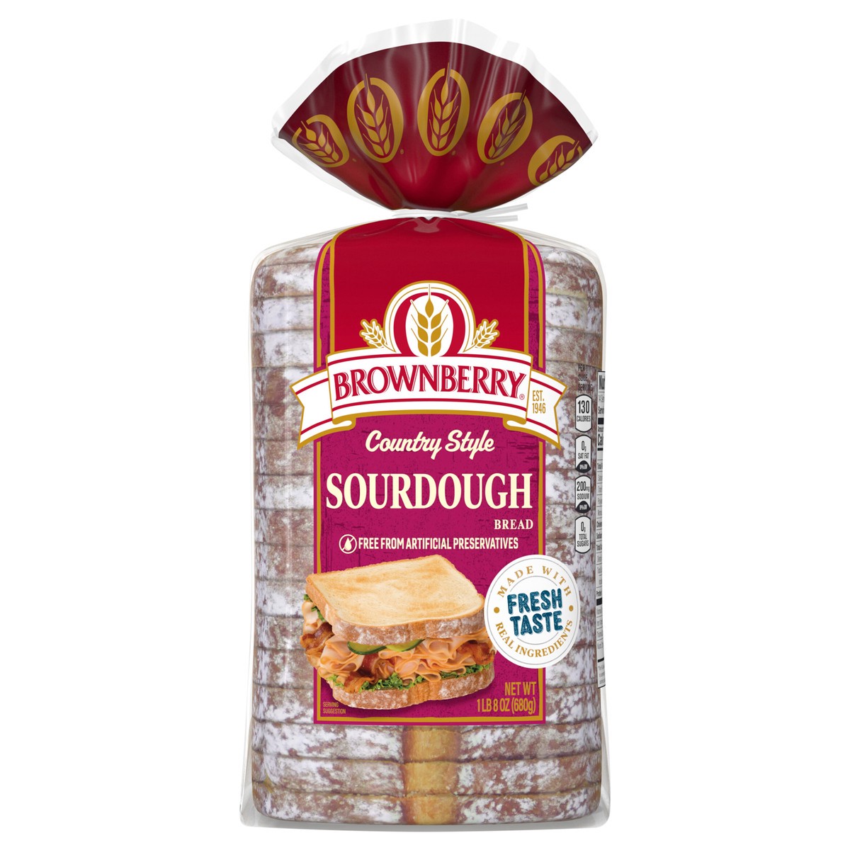 slide 1 of 9, Brownberry Country Style Sourdough Bread, 24 oz, 680 g