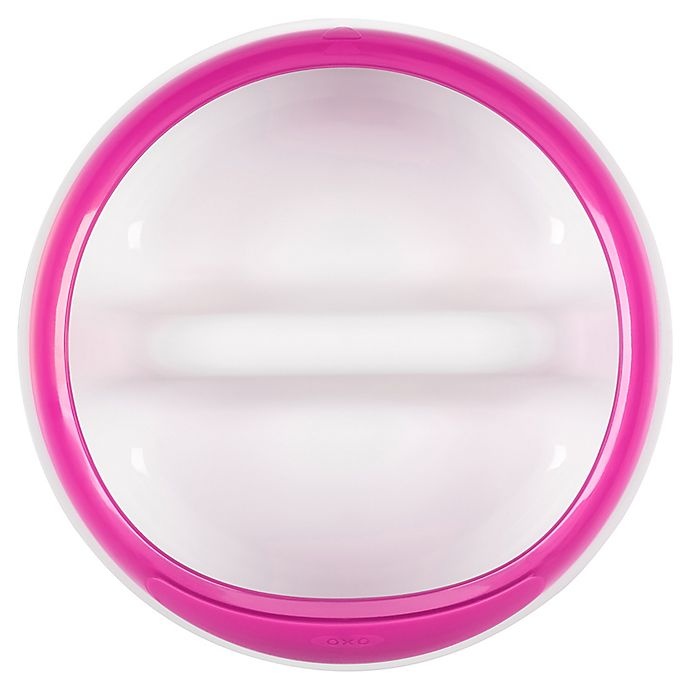slide 2 of 5, OXO Tot Divided Dish with Removable Ring - Pink, 1 ct