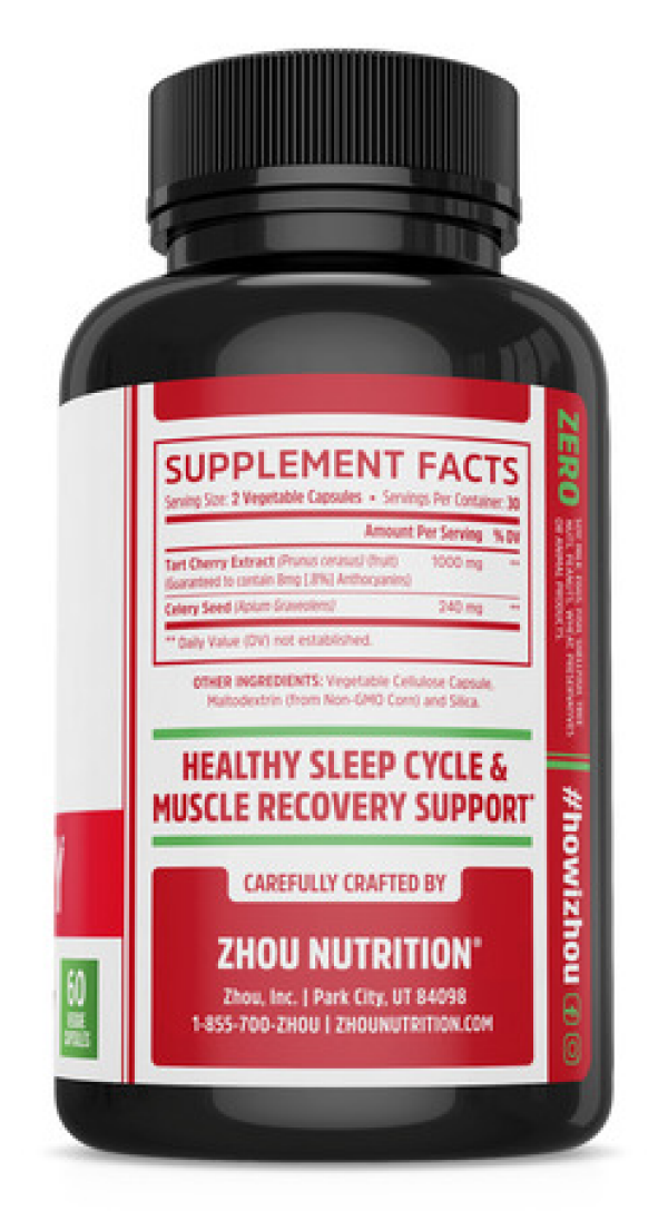 slide 5 of 5, Z Zhou Zhou Tart Cherry Cap, 60 ct