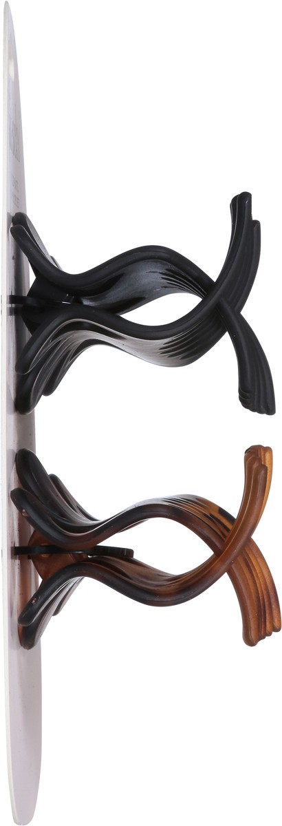 slide 6 of 9, Kitsch Black & Tort Recycled Plastic Claw Clips Large 2 ea, 2 ct