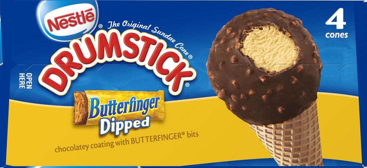 slide 2 of 6, Nestlé Nestle Butterfinger Drumsticks, 4 ct