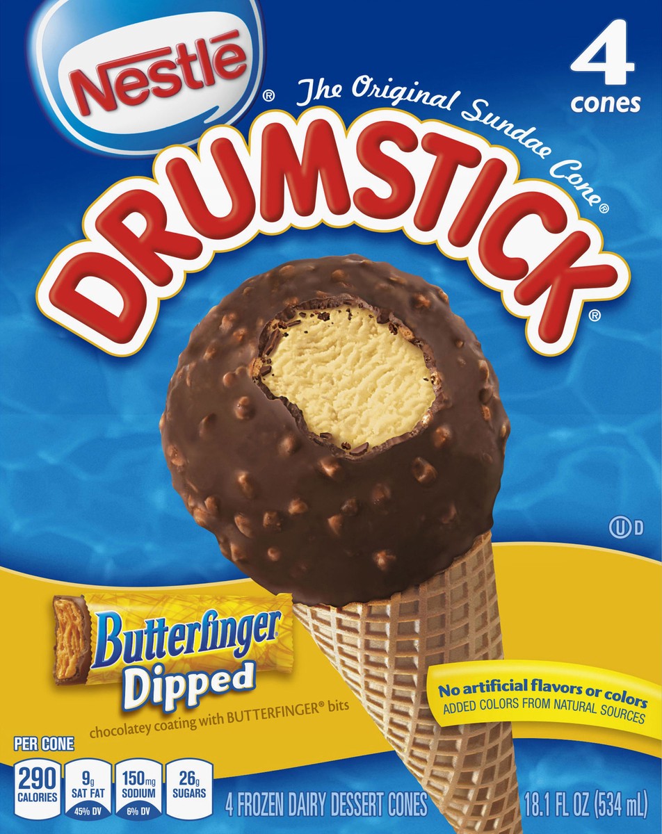 slide 5 of 6, Nestlé Nestle Butterfinger Drumsticks, 4 ct