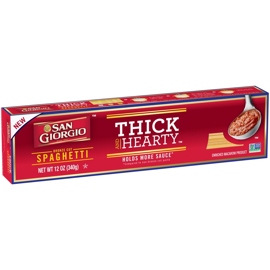 slide 2 of 8, San Giorgio Thick And Hearty Spaghetti, 12 oz