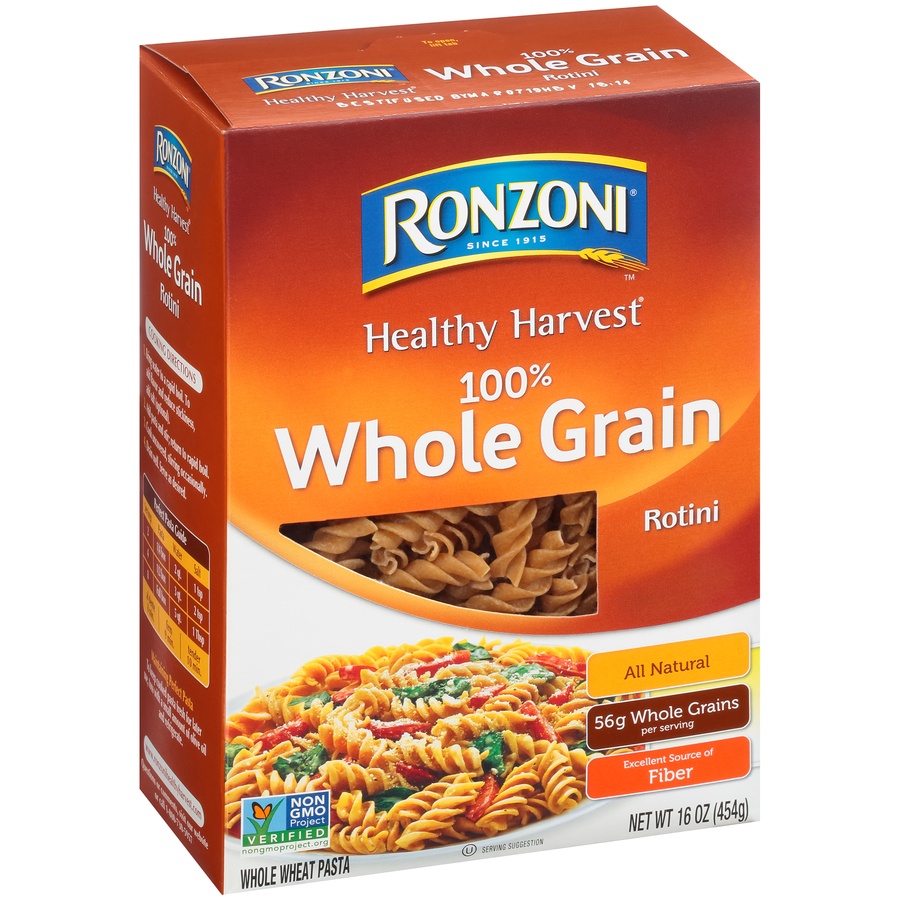 slide 2 of 8, Ronzoni Healthy Harvest Whole Grain Rotini, 16 oz