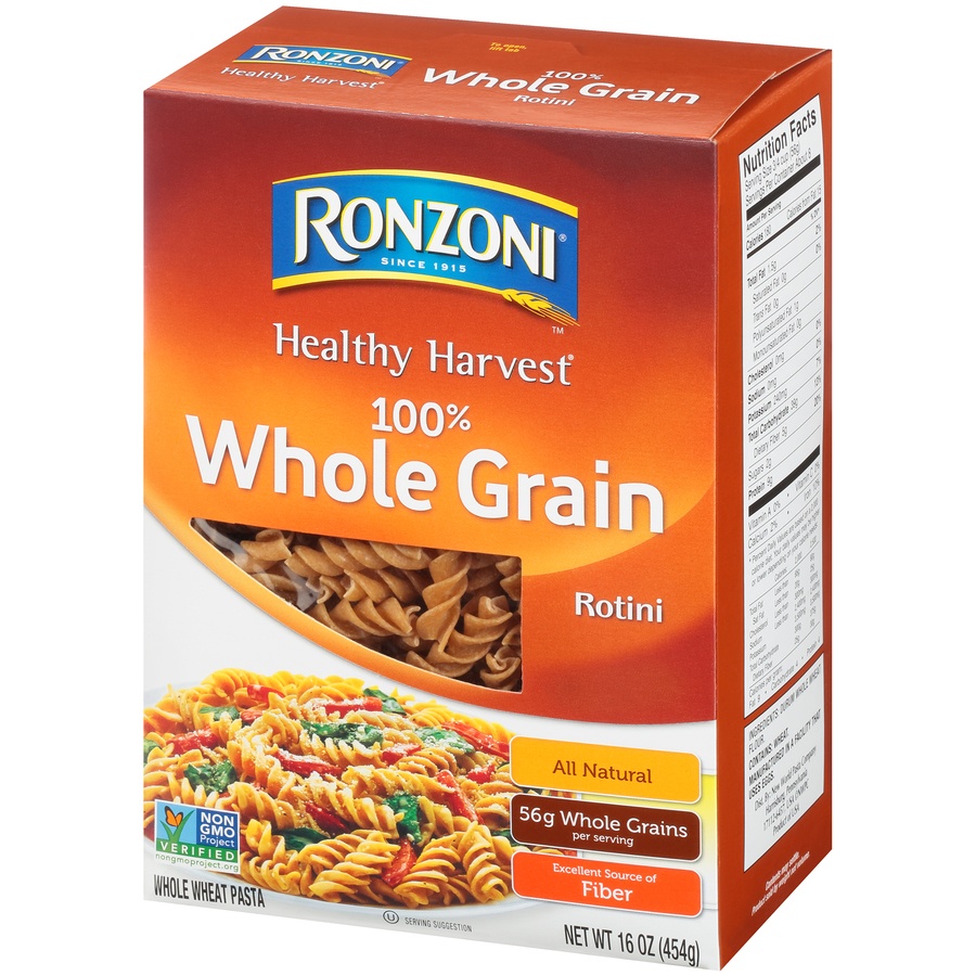 slide 6 of 8, Ronzoni Healthy Harvest Whole Grain Rotini, 16 oz