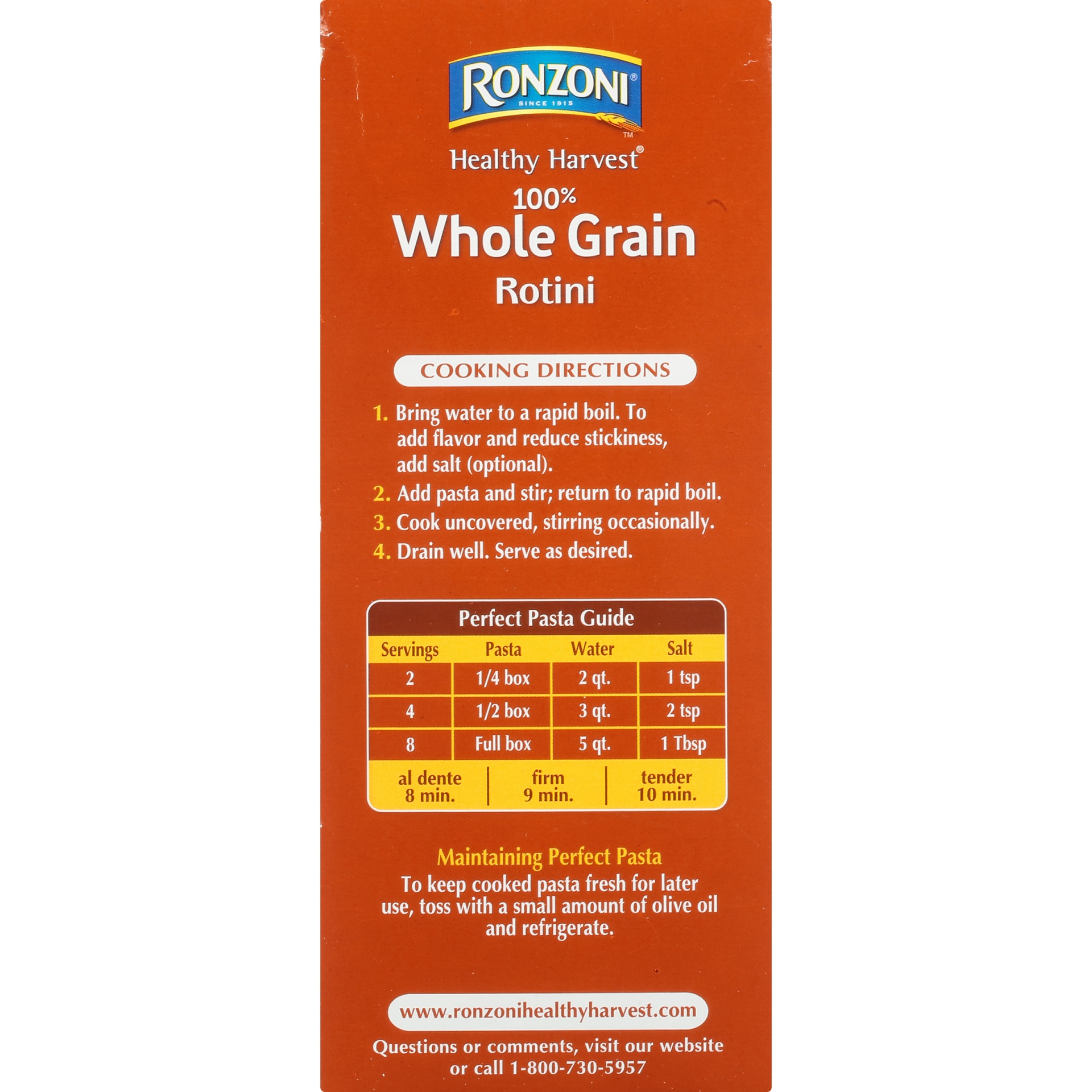 slide 7 of 8, Ronzoni Healthy Harvest Whole Grain Rotini, 16 oz