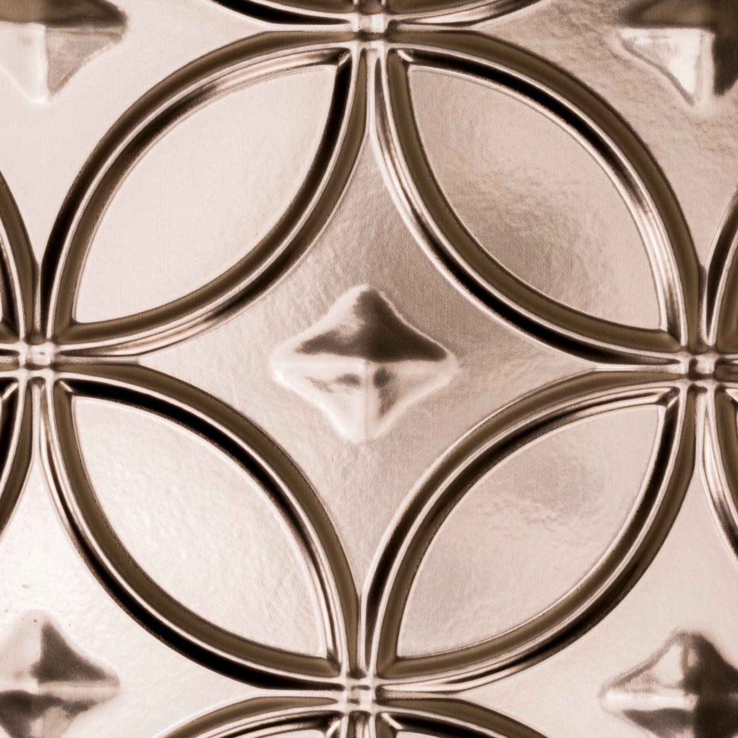 slide 3 of 6, Fasade Rings 18.5-in x 24.5-in Thermoplastic Brushed nickel Backsplash Panels, 1 ct