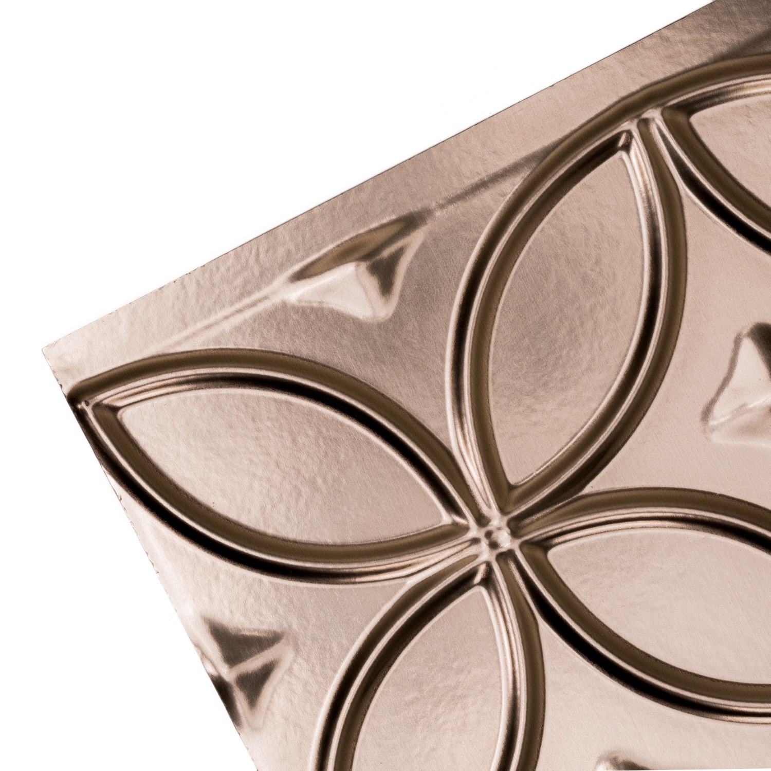 slide 4 of 6, Fasade Rings 18.5-in x 24.5-in Thermoplastic Brushed nickel Backsplash Panels, 1 ct