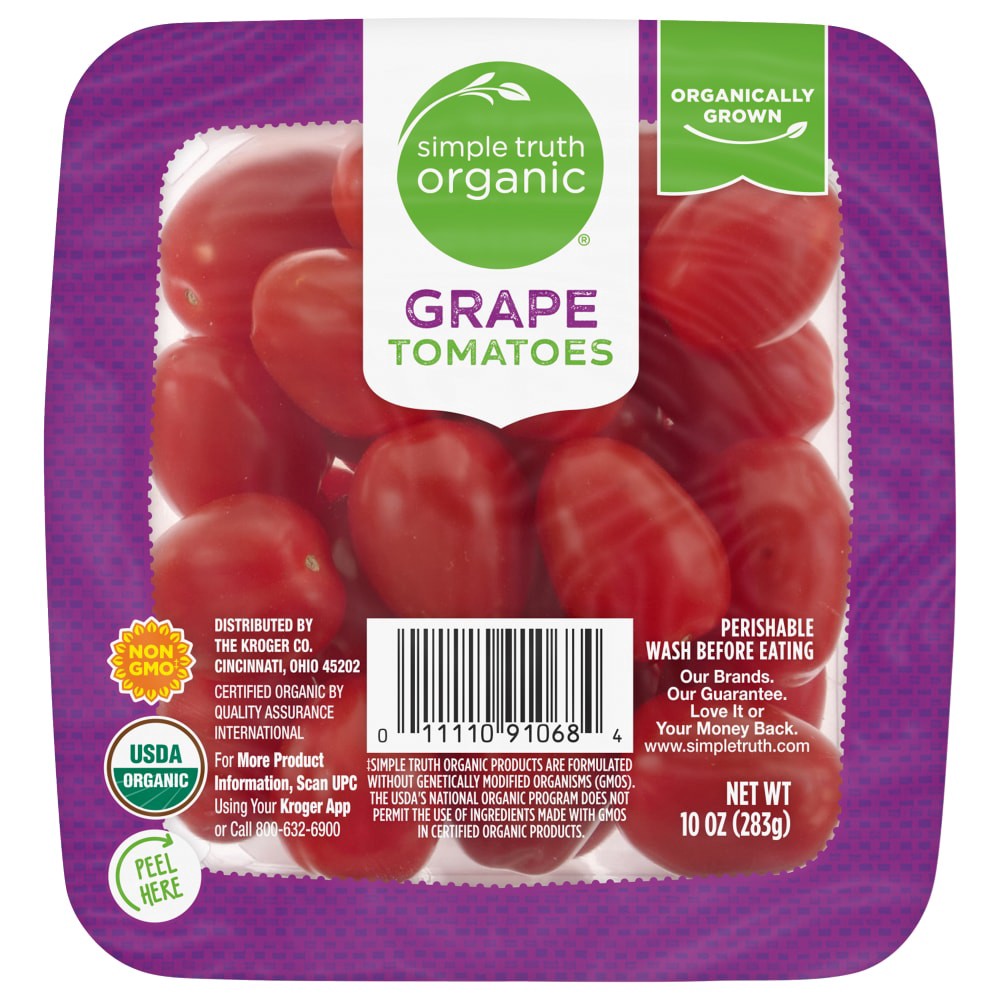 slide 1 of 3, Simple Truth Organic Grape Tomatoes, 1 oz