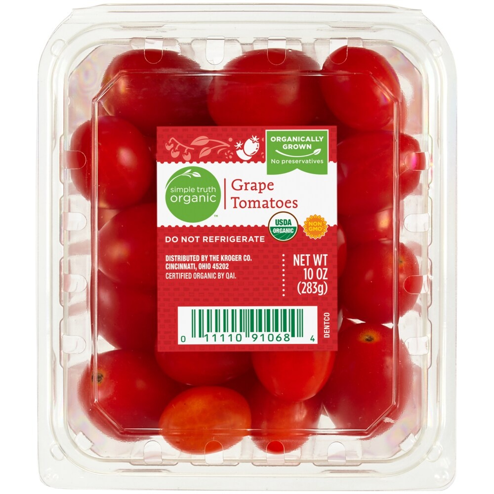 slide 1 of 1, Simple Truth Organic Grape Tomatoes, 10 oz