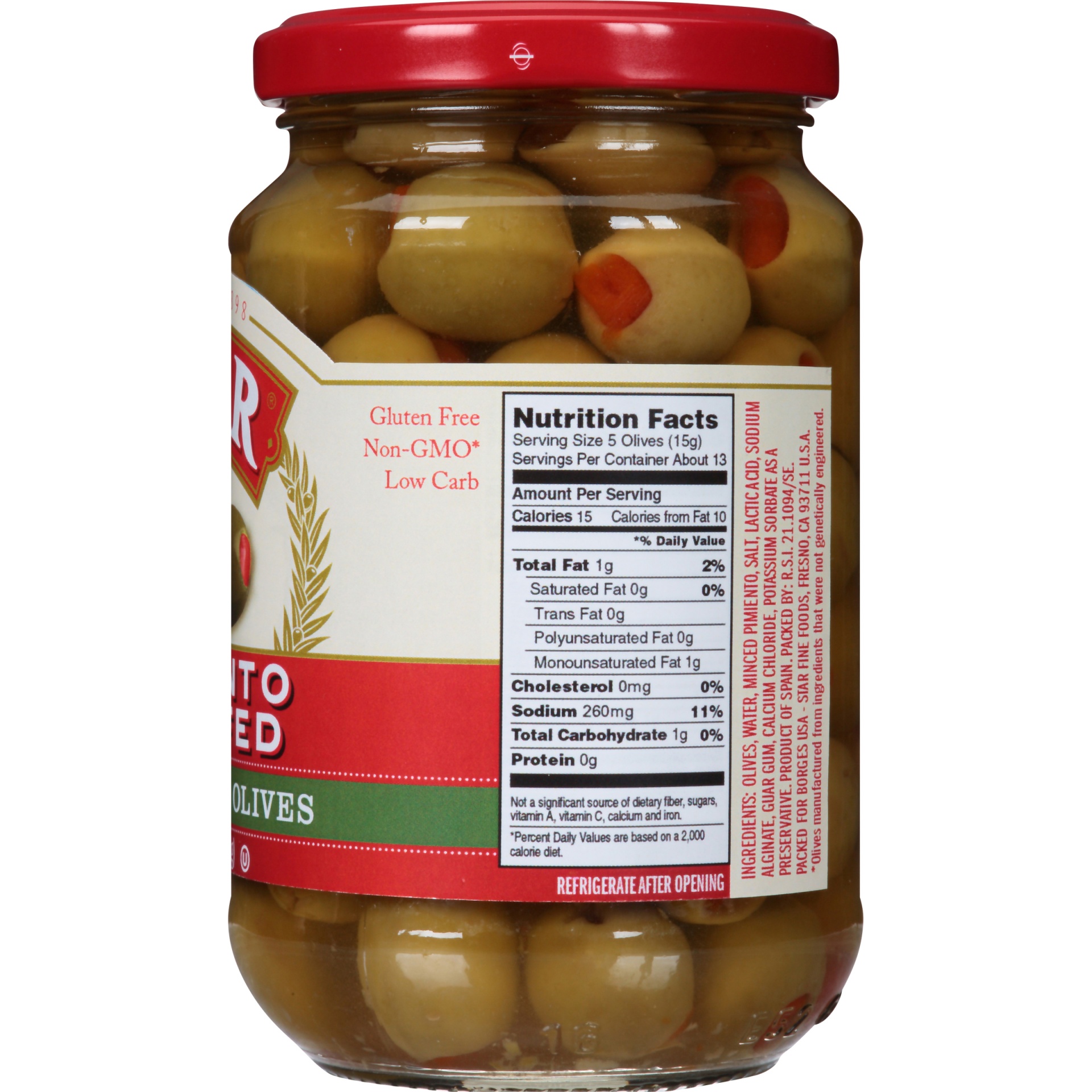 slide 3 of 6, STAR Pimiento Stuffed Manzanilla Olives, 7 oz