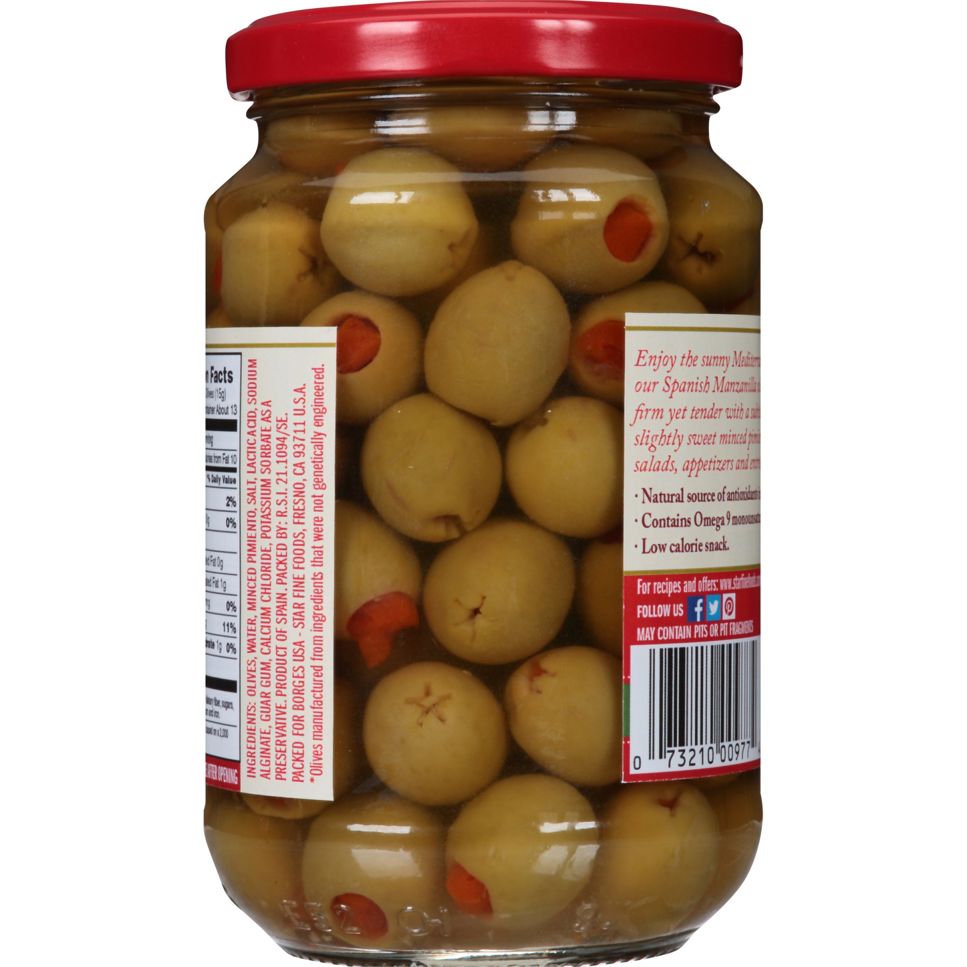 slide 4 of 6, STAR Pimiento Stuffed Manzanilla Olives, 7 oz