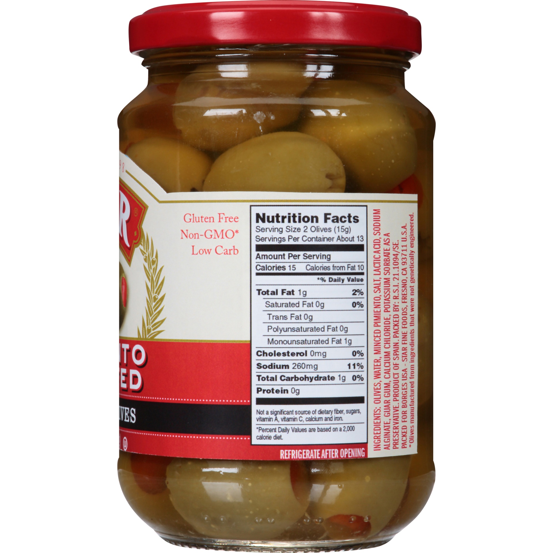 slide 3 of 6, STAR Pimiento Stuffed Queen Olives, 7 oz