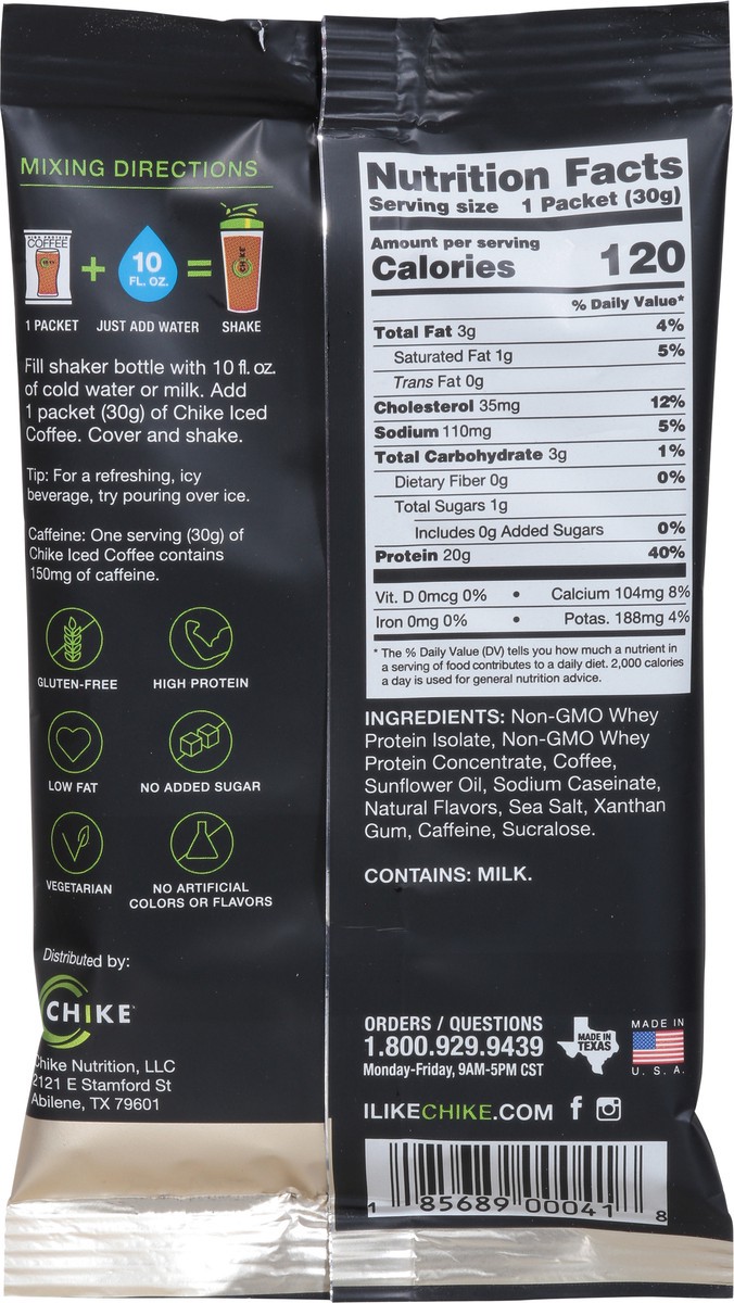 slide 6 of 11, Chike Vanilla High Protein Iced Coffee Packet - Each, 1 ct