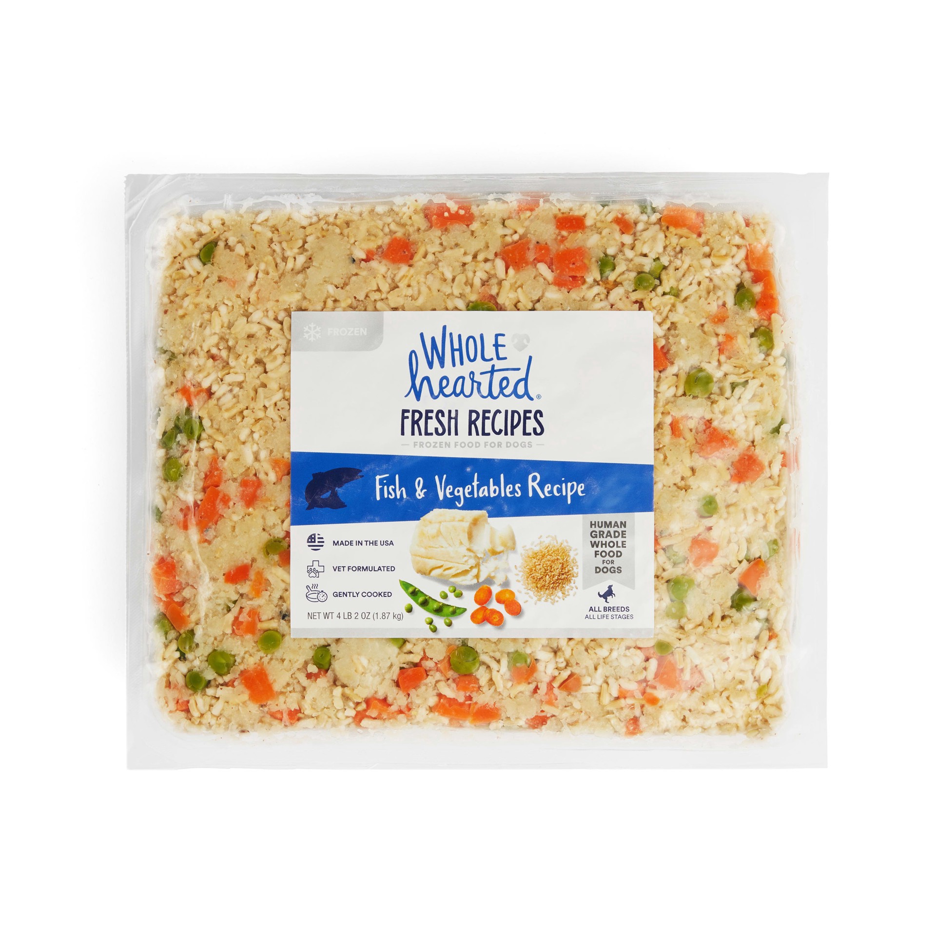 slide 1 of 1, WholeHearted Fresh Frozen Fish Recipe Dog Food, 66 oz., 1 ct