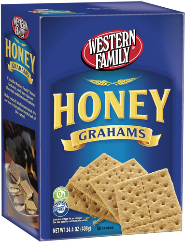 slide 1 of 1, Western Family Honey Grahams, 14.4 oz