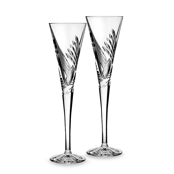 slide 1 of 1, Waterford Crystal Wishes Beginnings Toasting Flute, 2 ct