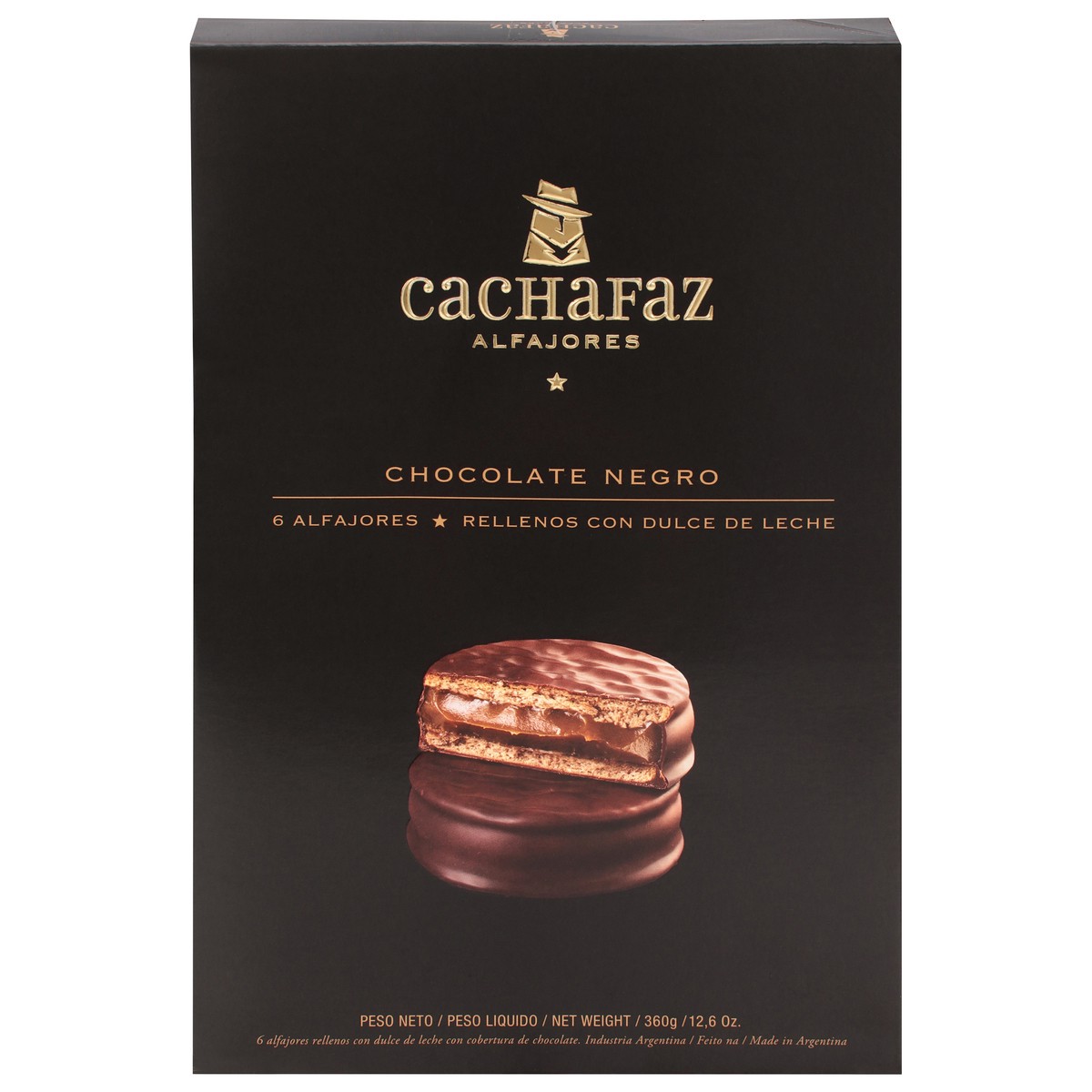 slide 3 of 4, Cachafaz Chocolate Negro Alfojares 6 ea, 6 ct