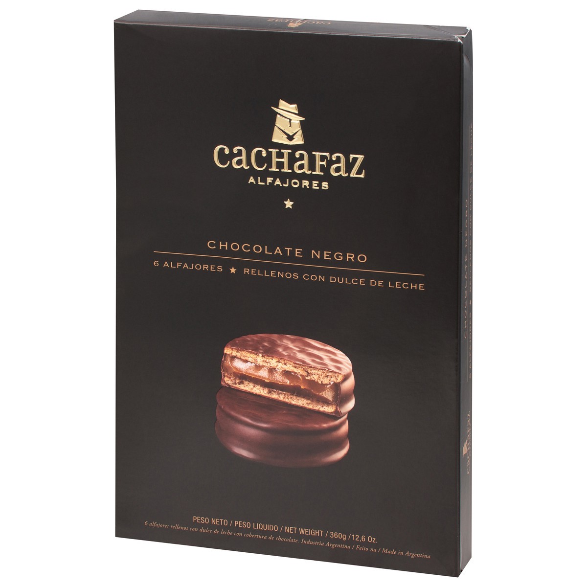 slide 2 of 4, Cachafaz Chocolate Negro Alfojares 6 ea, 6 ct
