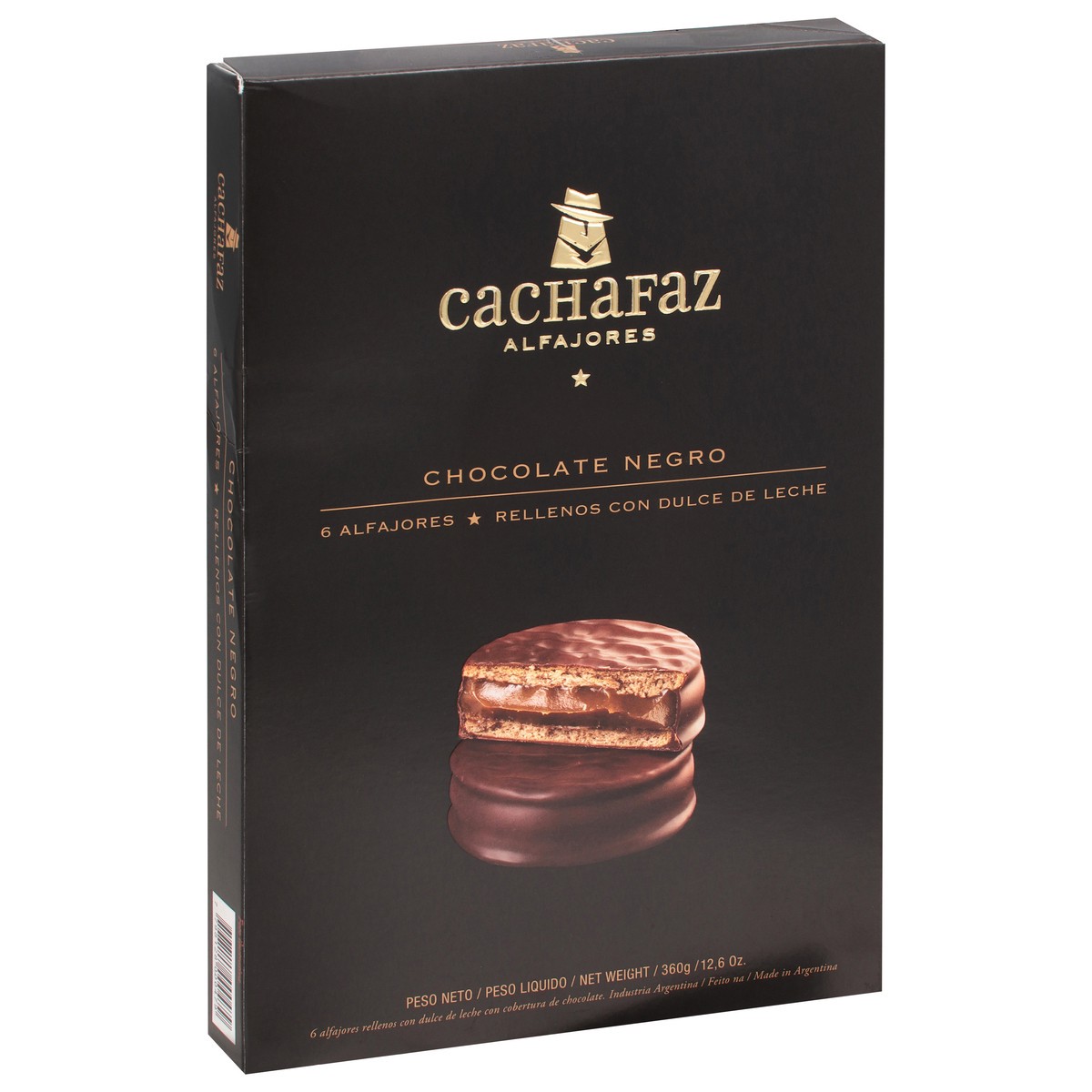 slide 4 of 4, Cachafaz Chocolate Negro Alfojares 6 ea, 6 ct