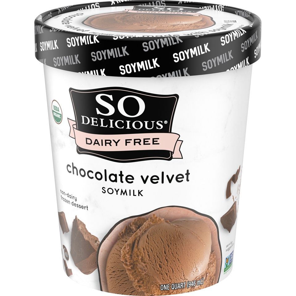 slide 3 of 8, So Delicious Dairy Free Chocolate Velvet Soymilk Frozen Dessert, 1 qt