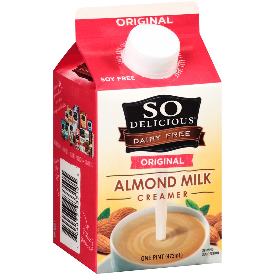 slide 4 of 8, So Delicious Dairy Free Original Almond Milk Creamer, 1 pint