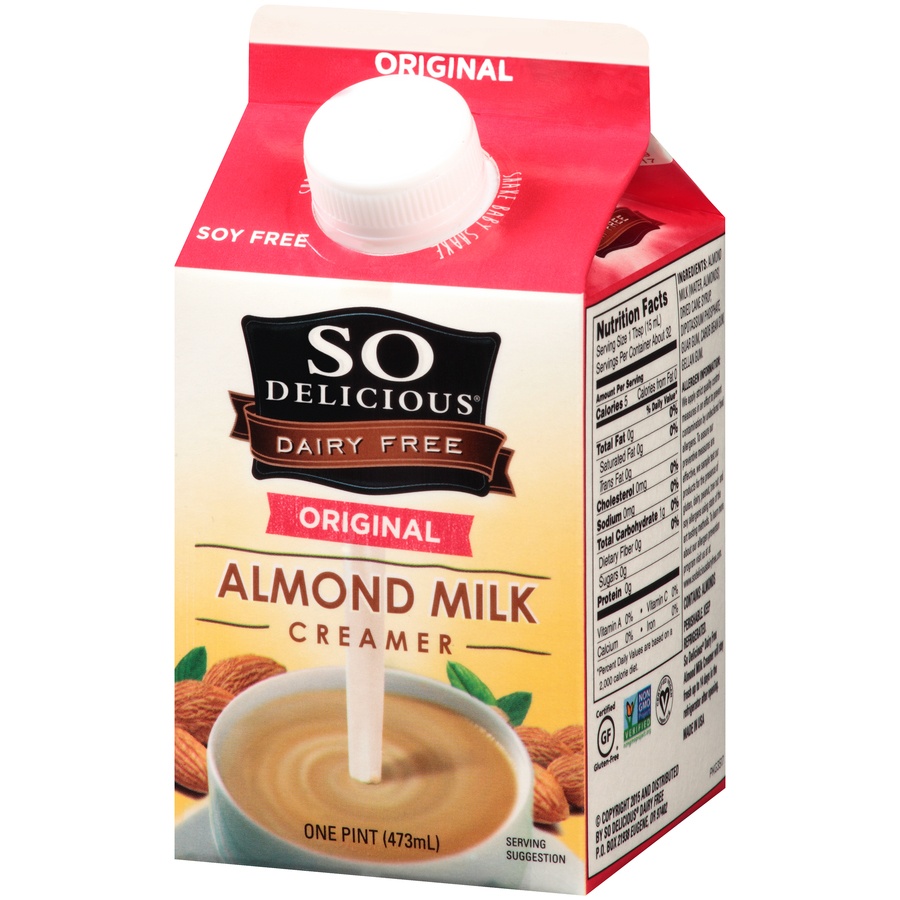 slide 5 of 8, So Delicious Dairy Free Original Almond Milk Creamer, 1 pint