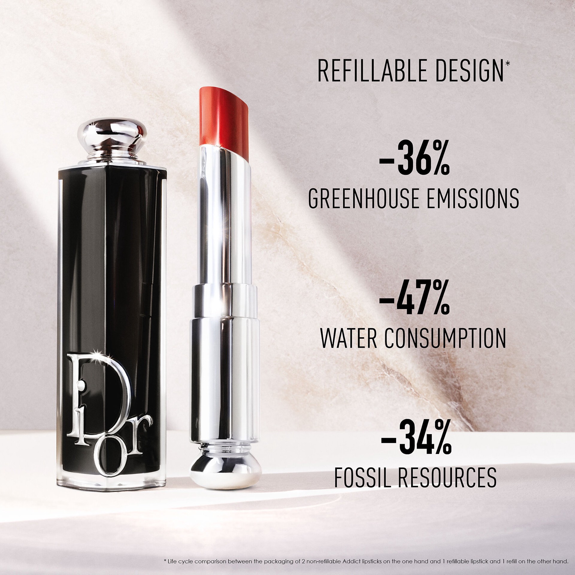 slide 6 of 8, Dior Addict Refillable Shine Lipstick 422 Rose Des Vents, 