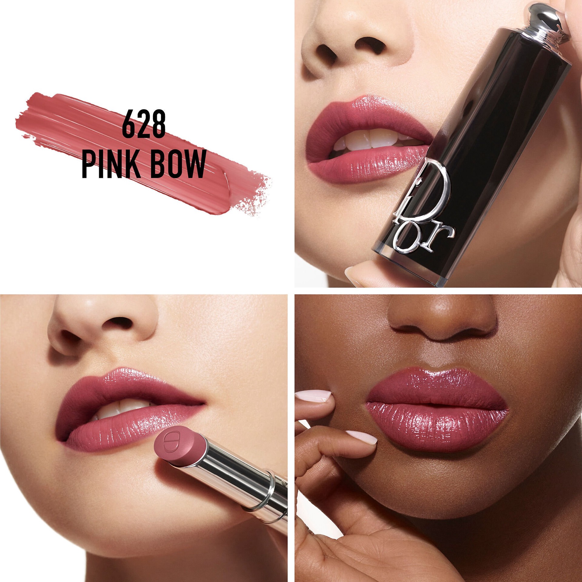 slide 4 of 8, Dior Addict Refillable Shine Lipstick 628 Pink Bow, 