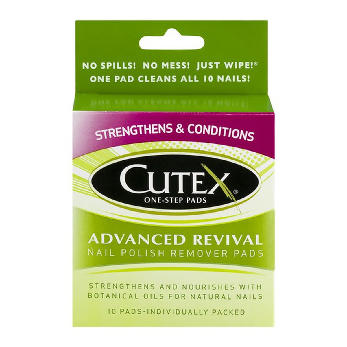 slide 1 of 1, Cutex One-Step Pads Advanced Revival Nail Polish Remover Pads - 10 Ct, 10 ct