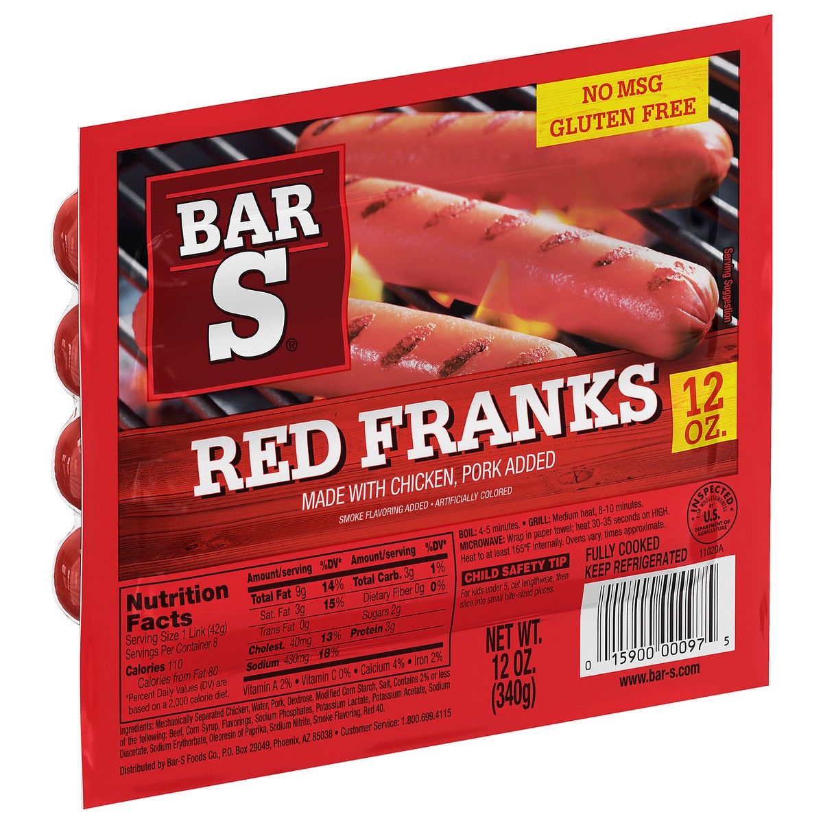 slide 10 of 11, Bar-S Red Franks, 12 oz