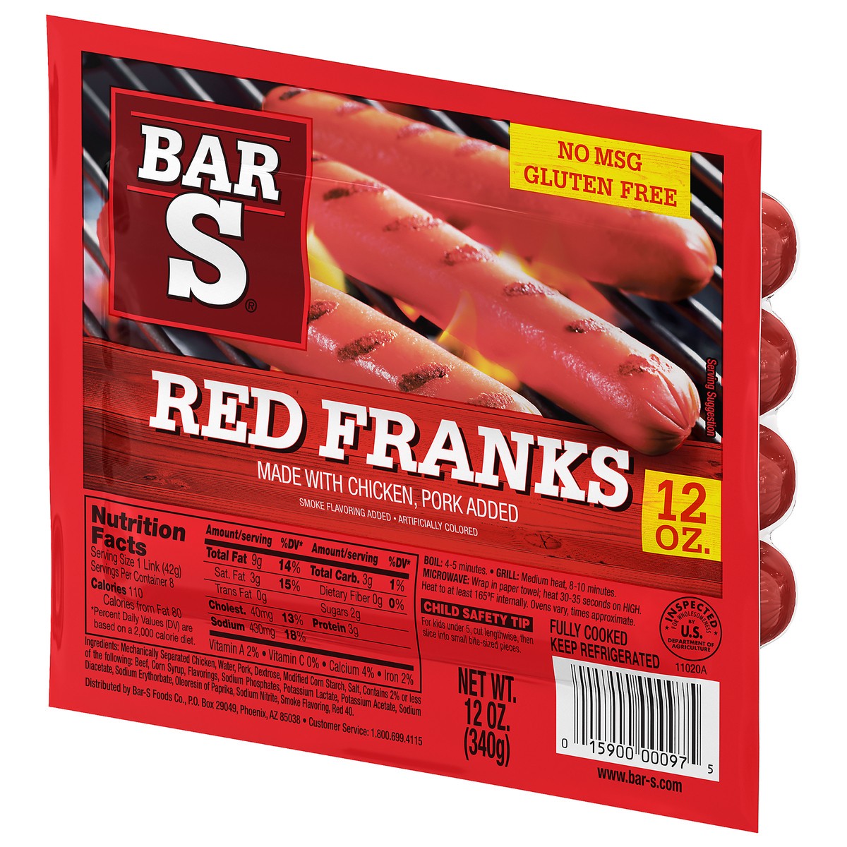 slide 8 of 11, Bar-S Red Franks, 12 oz