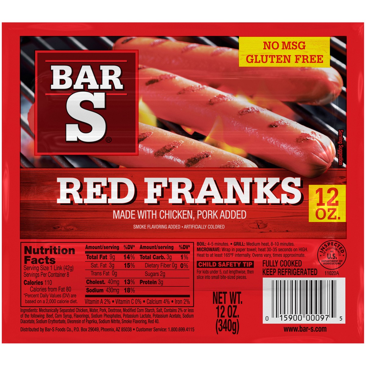 slide 1 of 11, Bar-S Red Franks, 12 oz