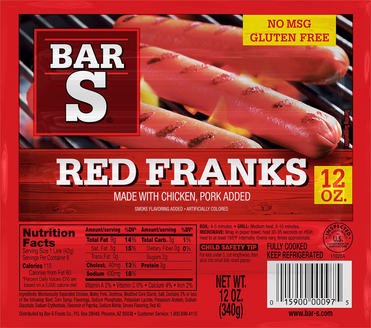 slide 4 of 11, Bar-S Red Franks, 12 oz