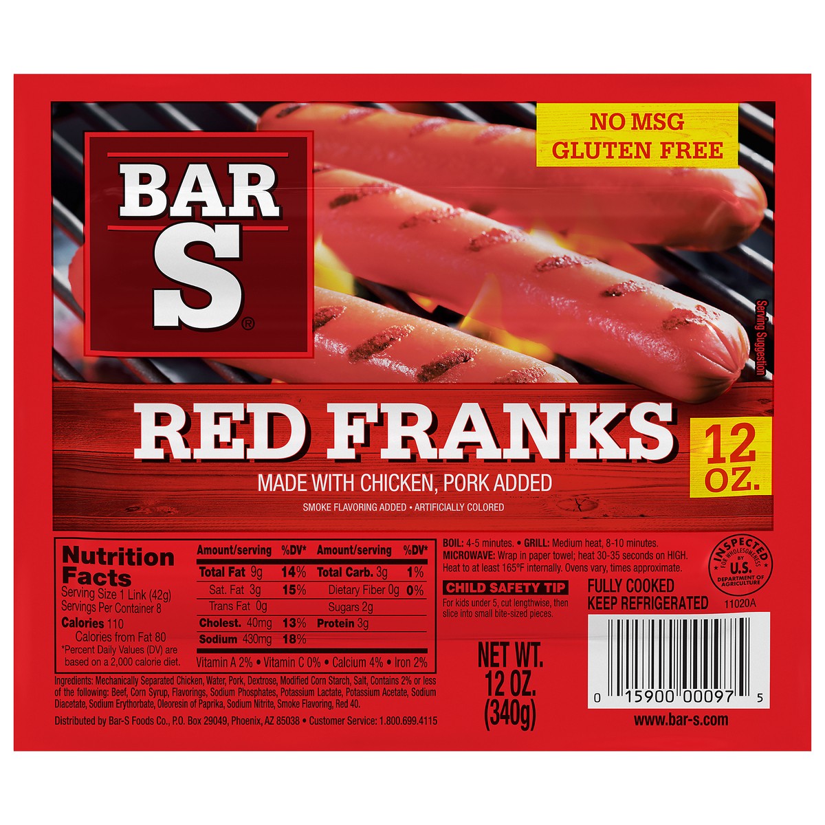 slide 2 of 11, Bar-S Red Franks, 12 oz