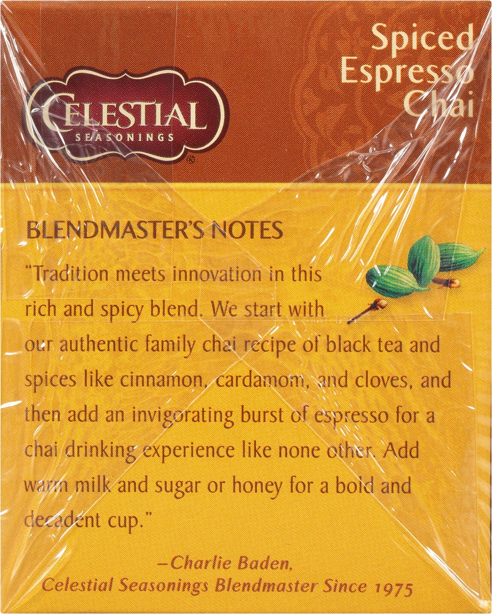 slide 5 of 11, Celestial Seasonings Spiced Espresso Chai Tea Bags 20 ct Box, 20 ct