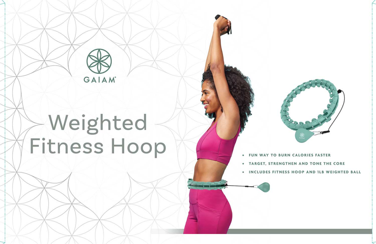 slide 1 of 1, Gaiam Weighted Fitness Hoop, 1 ct